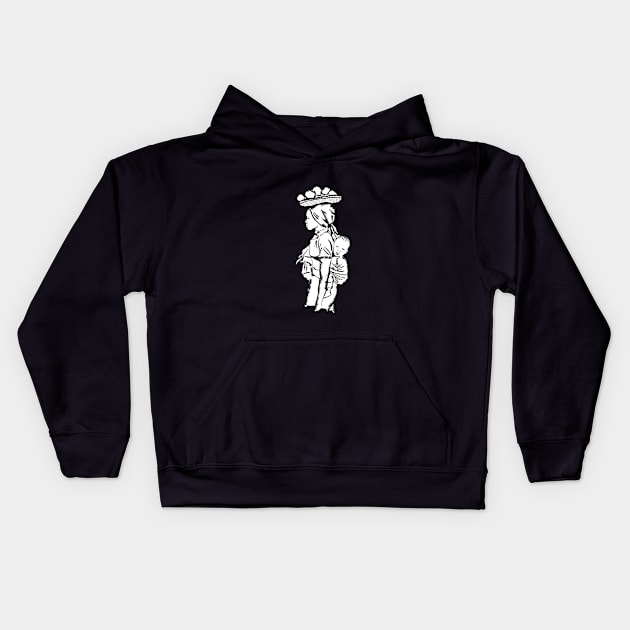 mother strength Kids Hoodie by Diyutaka